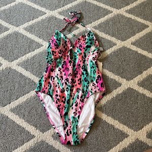 NWT Sugar Beach‎ Animal One Piece Swimsuit Size Small Msrp $69.00